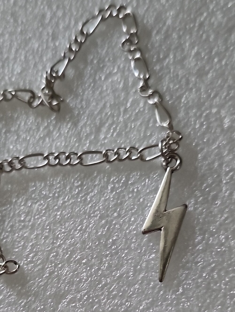 Hand Crafted Silver Lightning Bolt Bracelet / Anklet
